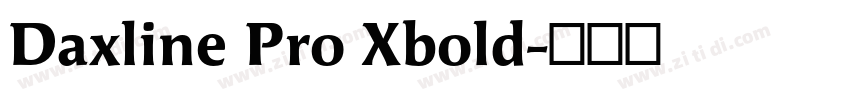 Daxline Pro Xbold字体转换